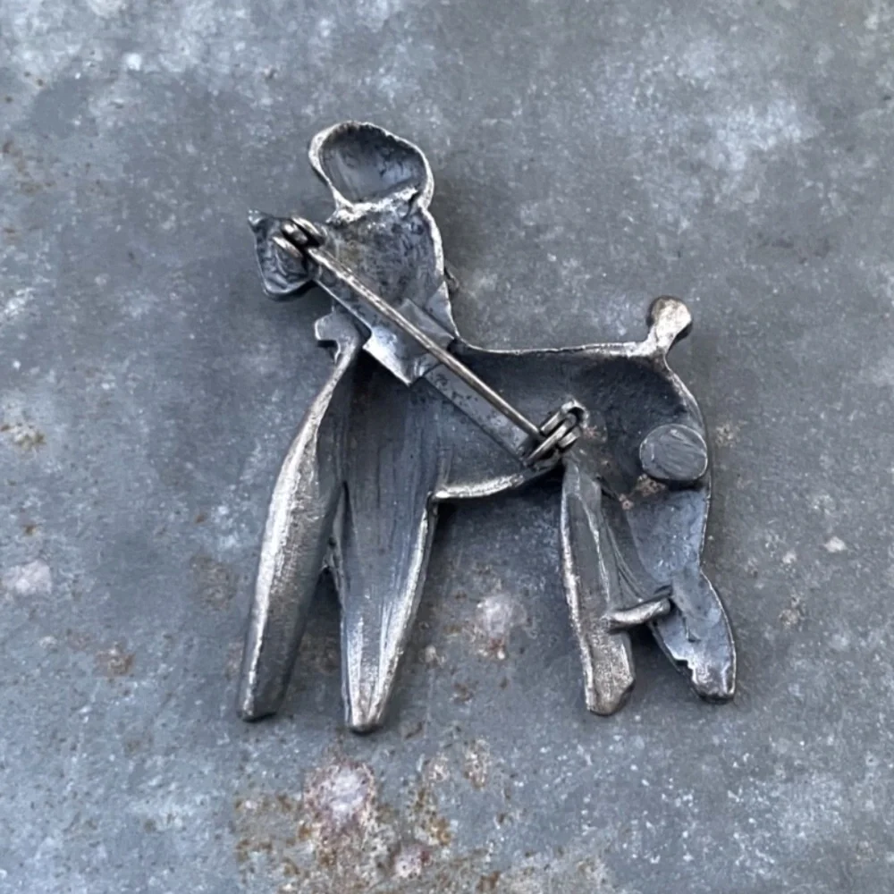Vintage Sassy Poodle Dog Brooch
